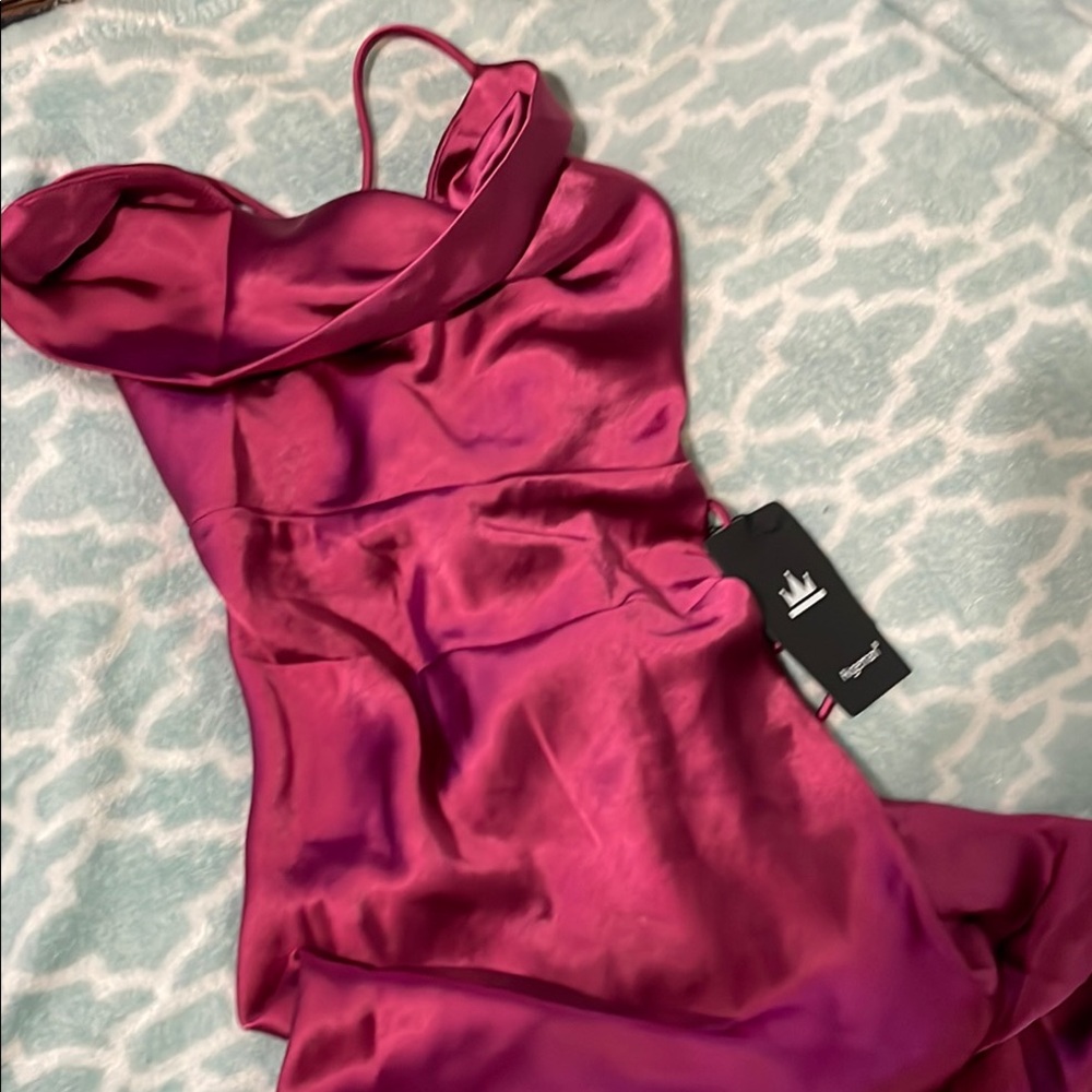 Pink Ruched One Shoulder Bodycon Dress